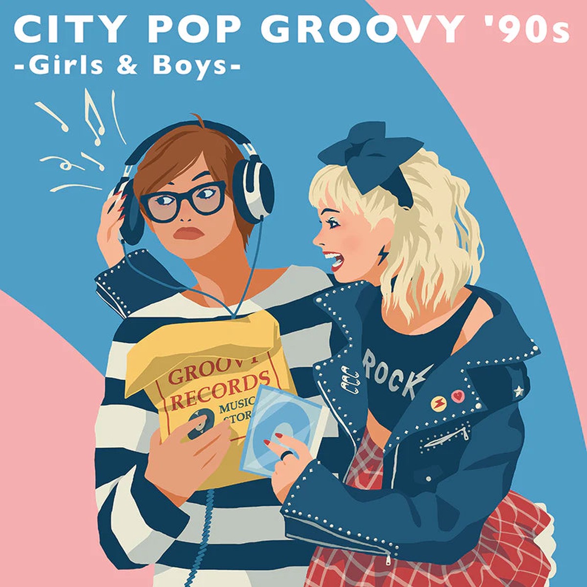 VA - City Pop Groovy 90s Girls Boys (2LP Pink Blue Vinyl) (New Vinyl)