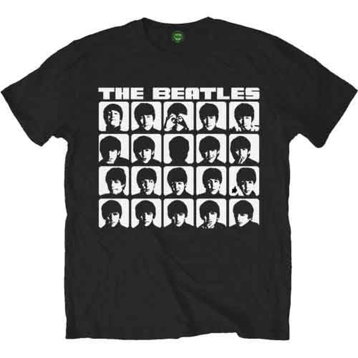 Beatles - A Hard Days Night Faces Mono (Blk) Large T-Shirt