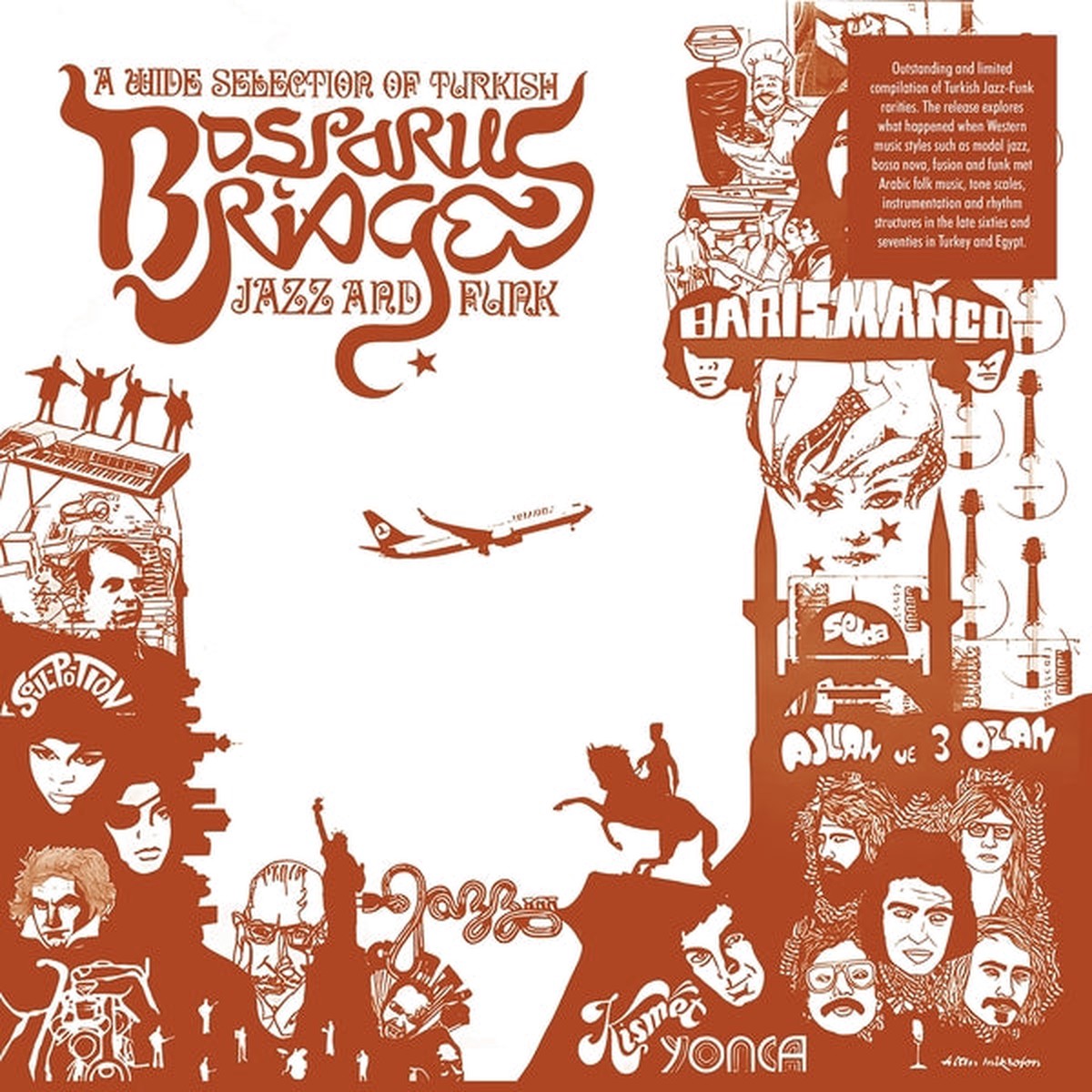 Various Artists - Bosporus Bridges A Wide Selection Of Turkish Jazz And Funk 1968-1978 (New Vinyl)